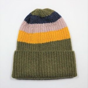 Striped Beanie (Green)